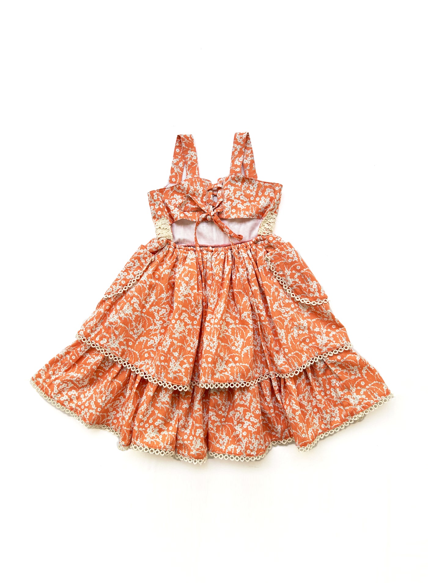 Celia Orange Floral Dress