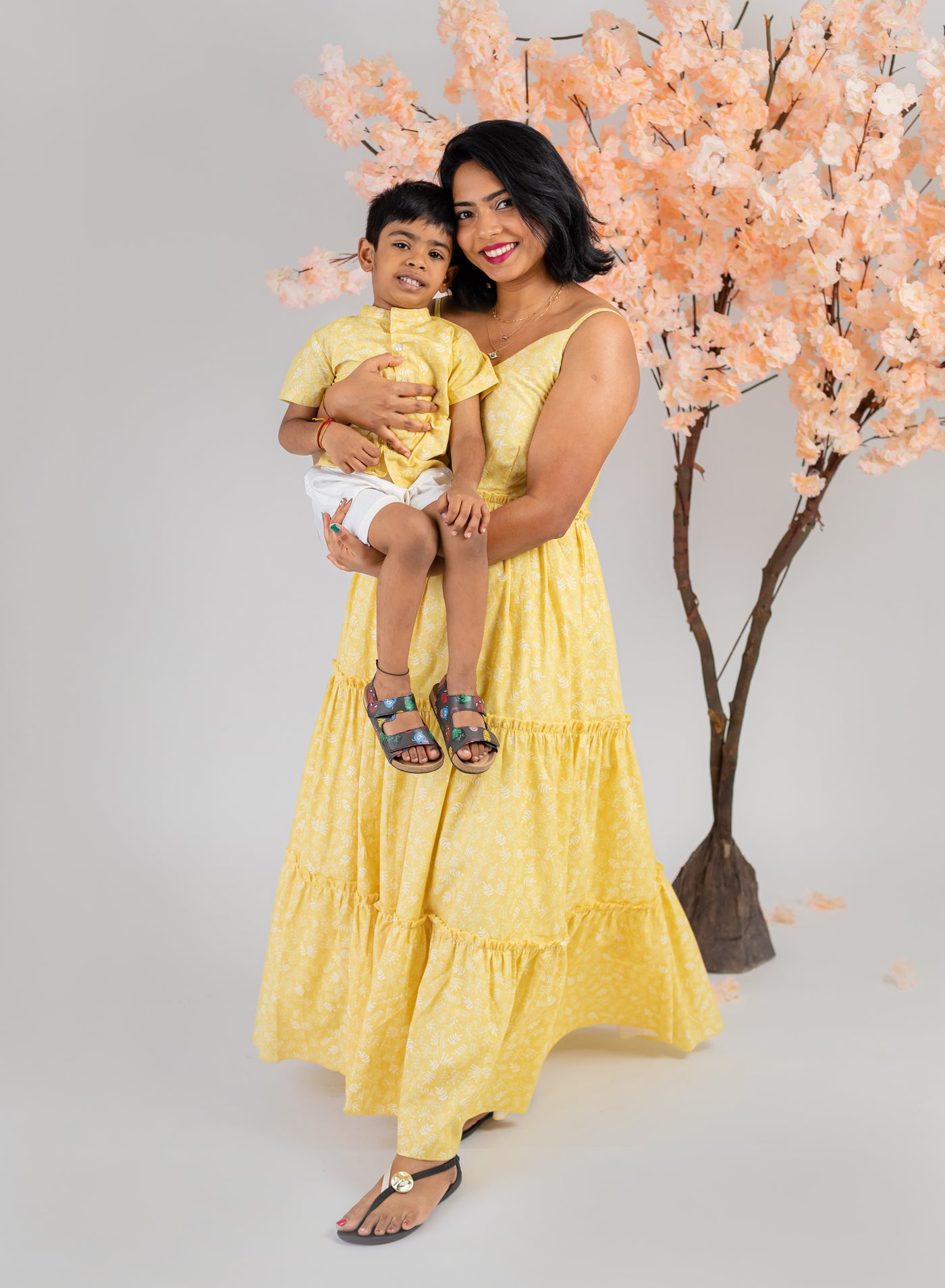 Sophia Mother & Son Yellow Twinning