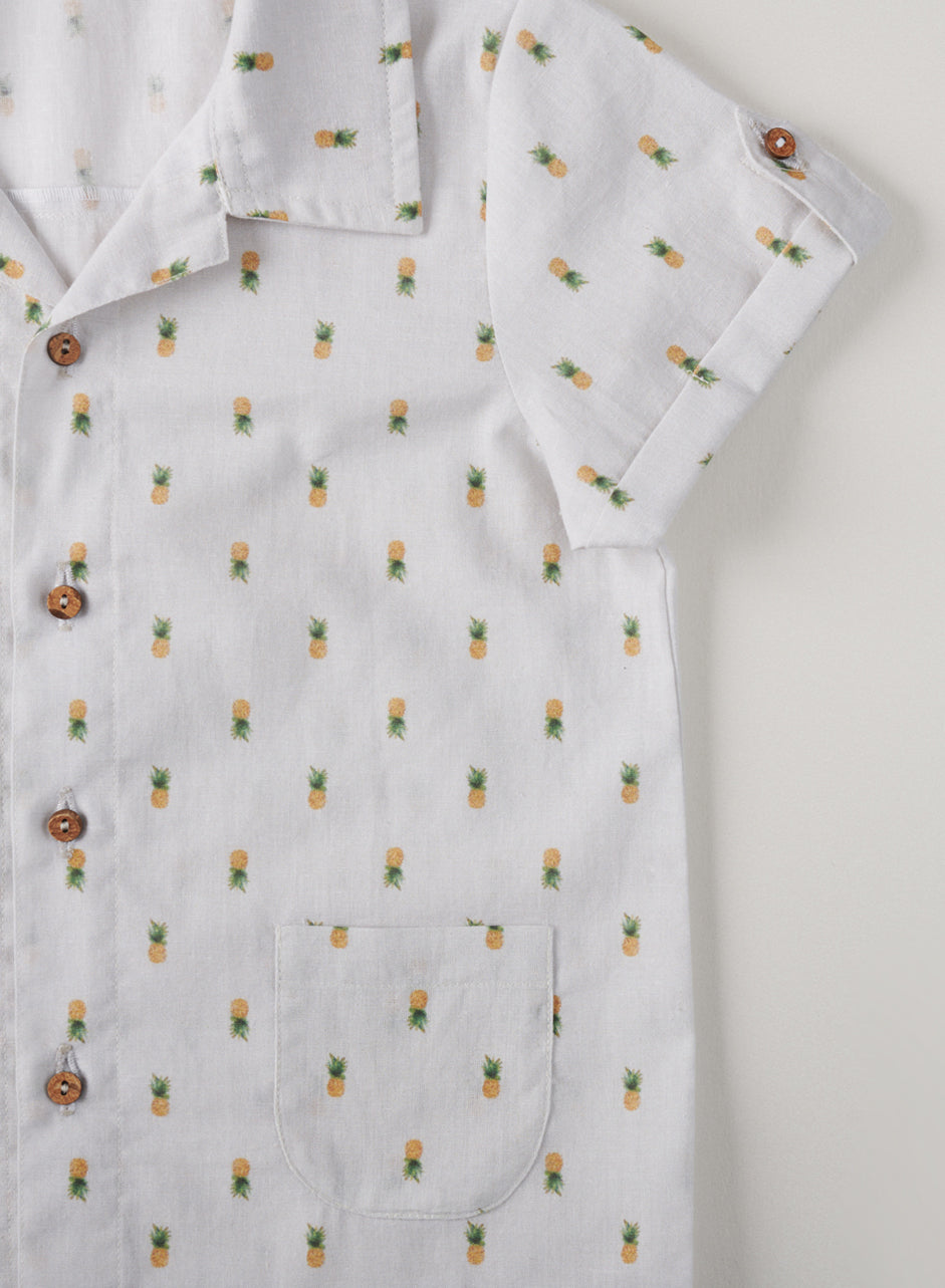 Pika Pineapple print Shirt - From Elfin House