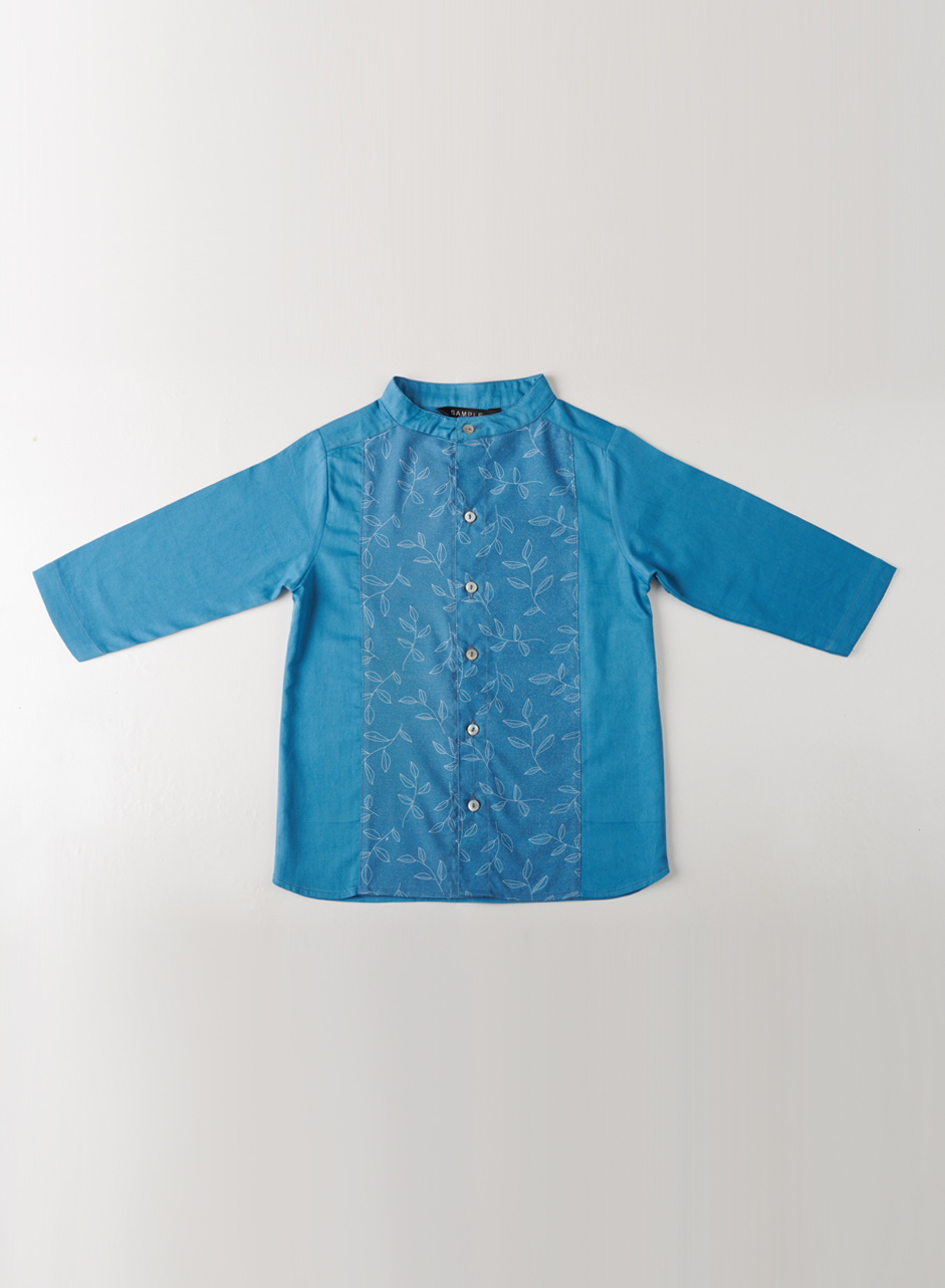 Gabriel Mandarin collar Shirt - From Elfin House