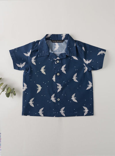 Atlas Bird Print Shirt - Elfin House