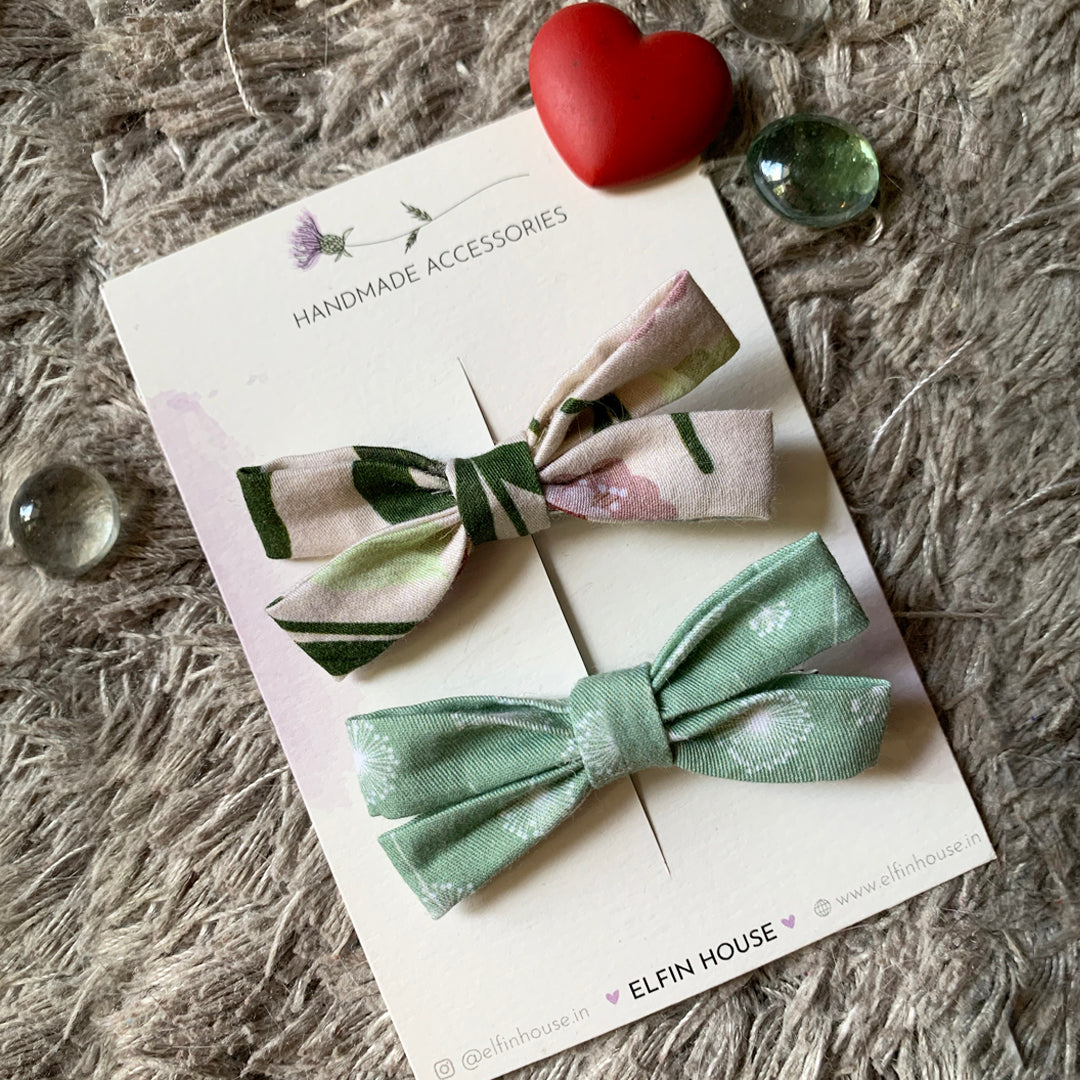 Mix & Match Pack of 2 Bow Clips - Elfin House