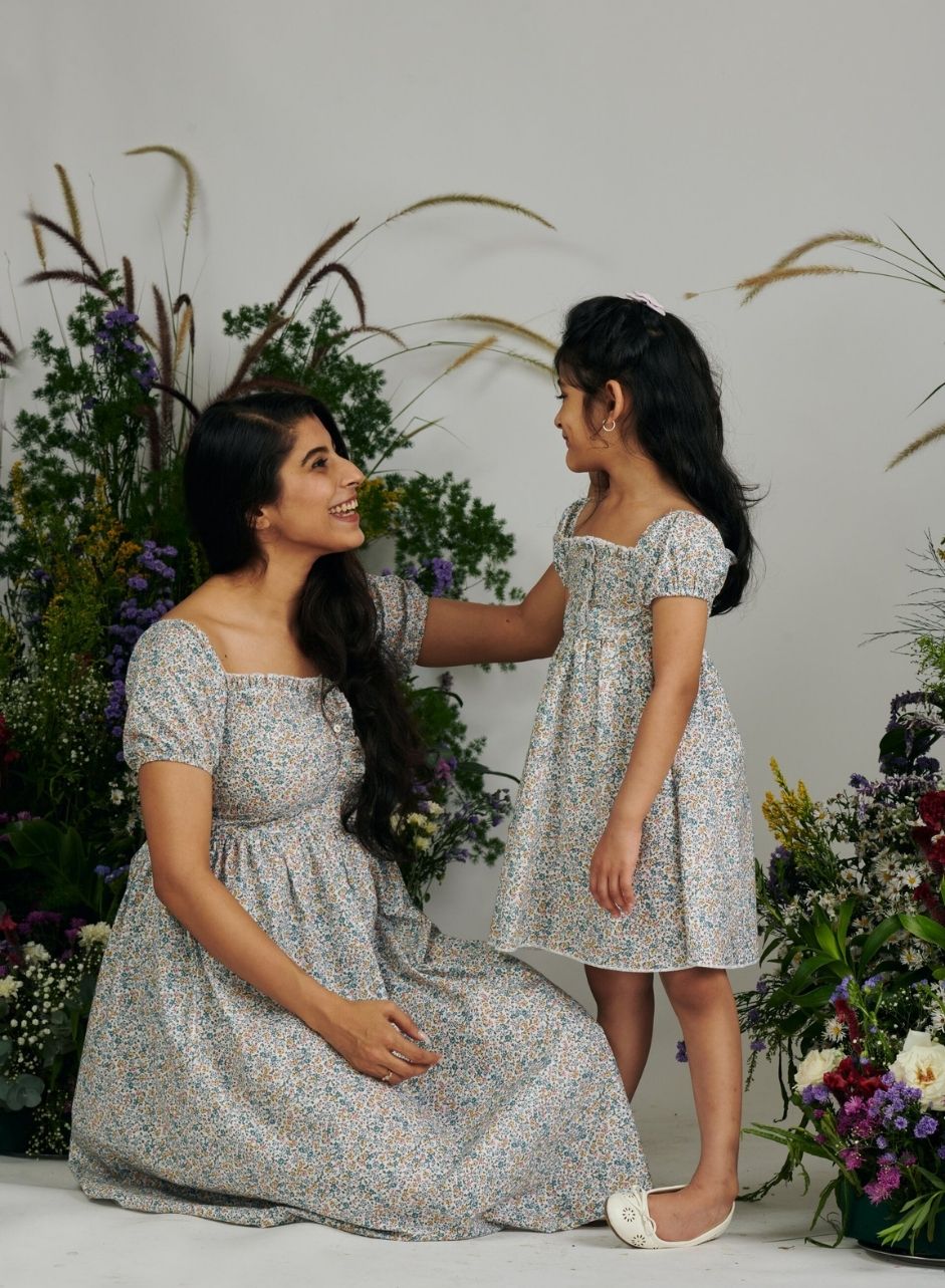 Party wear Mother Daughter Twinning Traditional Dresses – mahezon