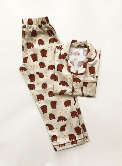 Brown Bear Kid's Pyjama Set - Elfin House