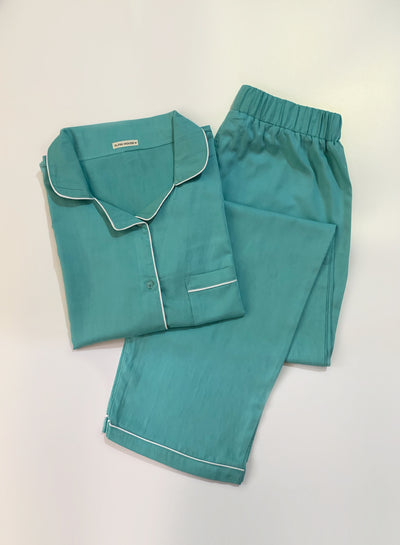 Turquoise  Women's Pyjama Pant Set - Elfin House